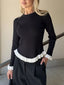 Ruffle Trim Long Sleeve Sweater