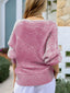 Striped Boat Neck Casual Sweater