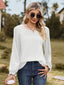 Round Neck Flounce Sleeve Top