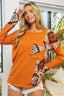 BiBi French Terry with Aztec Print Top