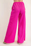 Celeste Textured Wide-Leg Pants with Pockets