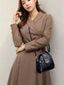 Leather Bucket Crossbody Bag