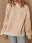Textured Knit Mock Neck Sweater