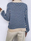 Diamond Pattern Peter Pan Collar Sweater