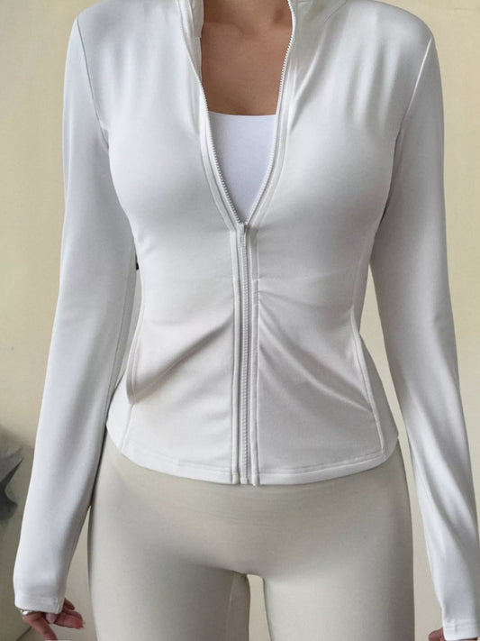 Slim Fit Zipper Front Outerwear