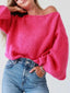 Chunky Knit Boat Neck Sweater