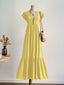 Flutter Sleeve Button Front Maxi Dress