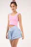VERY J V-Shaped High Waist Layered Active Shorts