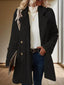 Double-Breasted Fleece Longline Coat