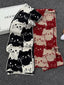 Cute Cat Pattern Knitted Scarf