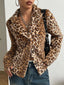 Leopard Button Up Faux Fur Outerwear