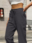 Elastic Waist Tapered Pants