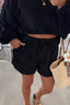 Relaxed Fit Cropped Top and Shorts Set