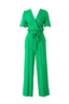 Tied Surplice Wide Leg Jumpsuit