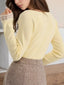 Lace Trim Ribbed Long Sleeve T-Shirt