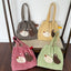 Gingham Drawstring Handbag