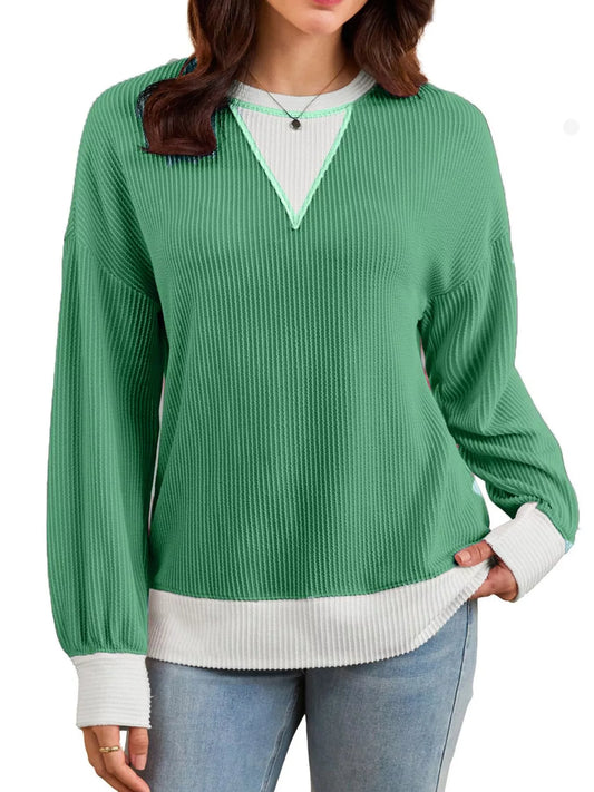 Contrast Dropped Shoulder Sweatshirt