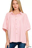 Zenana Oversized Stripe Button Down Shirt