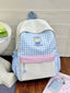 Cartoon Plaid Backpack Bag
