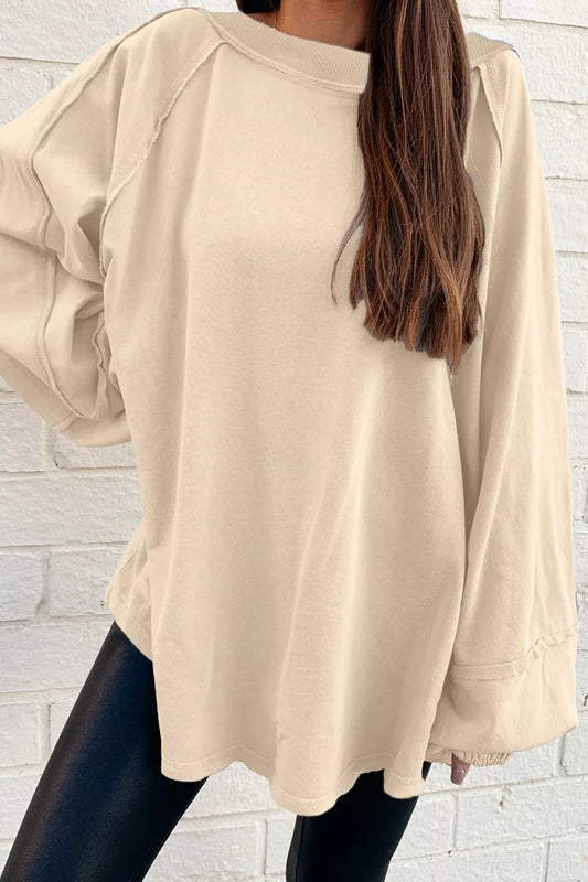 Oversized Long Sleeve Crewneck Sweatshirt