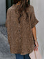 Full Size Collared Neck Half Sleeve Shirt Plus Size