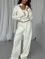 Zip-Up Outerwear and  Drawstring Pants Set