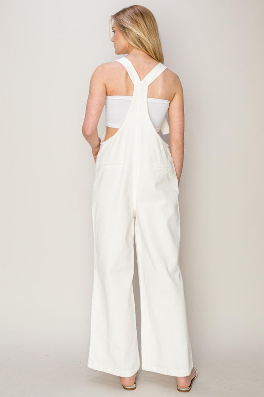 HYFVE Washed Twill Knotted Strap Overalls