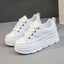 Lace Up Round Toe Platform Sneakers