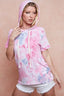 BiBi Tie Dye Terry Hoodie with Drawstring