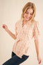 And The Why Plaid Patterned and Ruffled Wrap Blouse Top