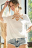 BiBi Silky Knit Top with Front Details