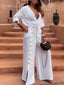 Full Size Button-Down Shirt and Wide-Leg Pants Set Plus Size