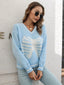 V-Neck Dropped Shoulder Sweater