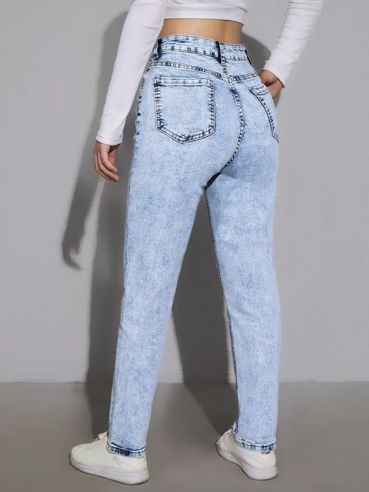 High Waist Slim Fit Jeans