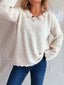 Flower V-Neck Long Sleeve Sweater