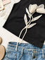 Floral Applique Round Neck Tank Top