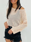 Openwork Long Sleeve Knit Cover Up