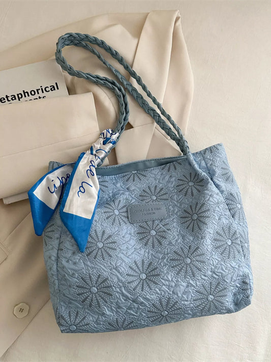Braided Handle Tote Bag