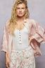 POL Embroidered Floral Collared Neck Shirt with Scalloped Edges