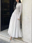 Lace Mock Neck Long Sleeve Maxi Dress