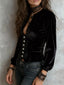 Velvet Button-Down Jacket