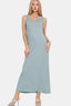 Zenana Scoop Neck Wide Strap Tank Dress