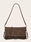PU Leather Chain Strap Shoulder Bag