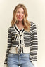 ADORA Bow Tie Stripe Sweater Top