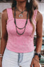 Textured Square Neck Tank