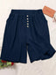 Plus Size Elastic Waist Casual Shorts