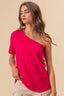BiBi Cotton Span Knit One Shoulder Top