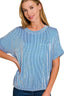 Zenana Corded Rib Short Sleeve T-Shirt