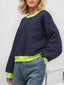 Contrast Trim Oversized Sweatshirt
