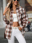 Oversized Plaid Button-Up Shirt
